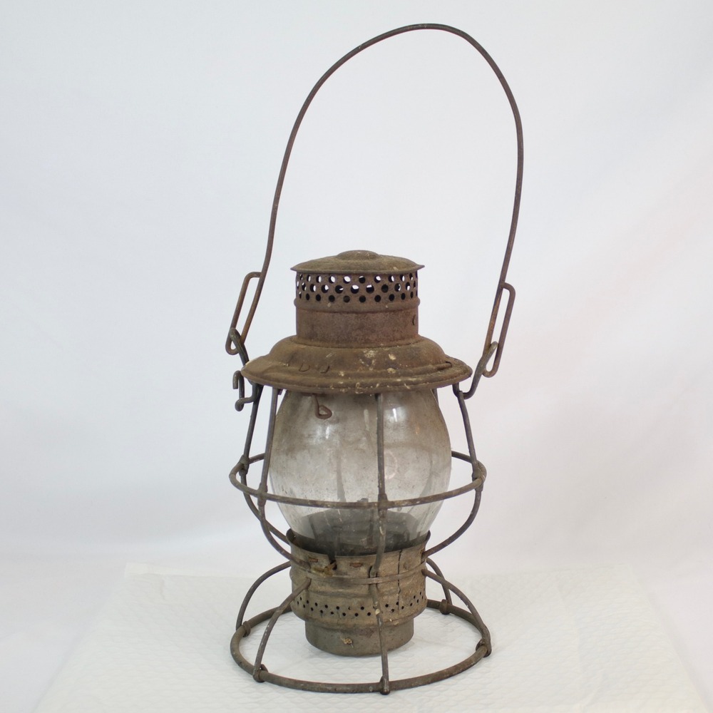 Vintage Antique NYCRR New York Central Metal Cage Railroad Lantern